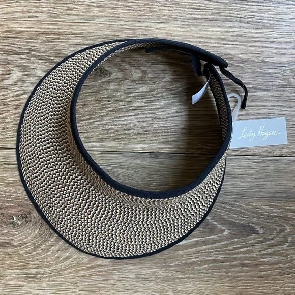 🛑SOLD OUT🛑Lady Hagen Adjustable Straw Sun Visor - Picture 2 of 4